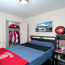 Off-campus living, apartment, bedroom