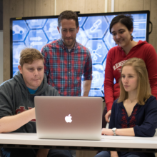 Students in front of a computer