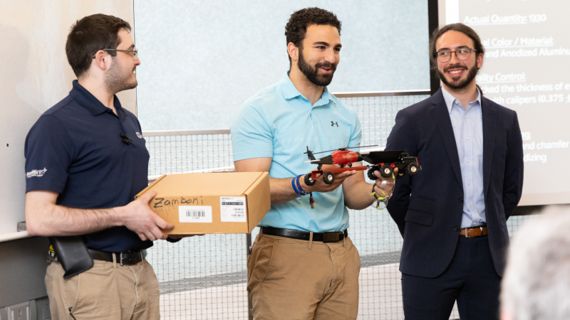 Students presenting at the Mill at RPI