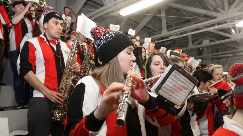 RPI Pep Band with Student Playing Instruments